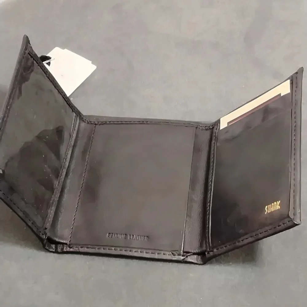 SWANK Black Leather Wallet